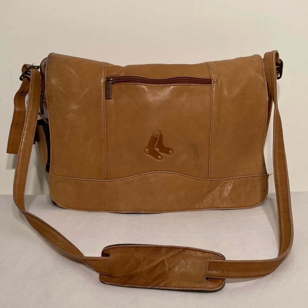Red Sox Leather Messenger Bag vintage